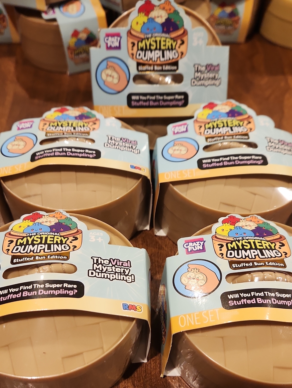 RMS Crazy Fun Mystery Dumpling Stuffed Bun Edition Lot Of 5 New Sealed